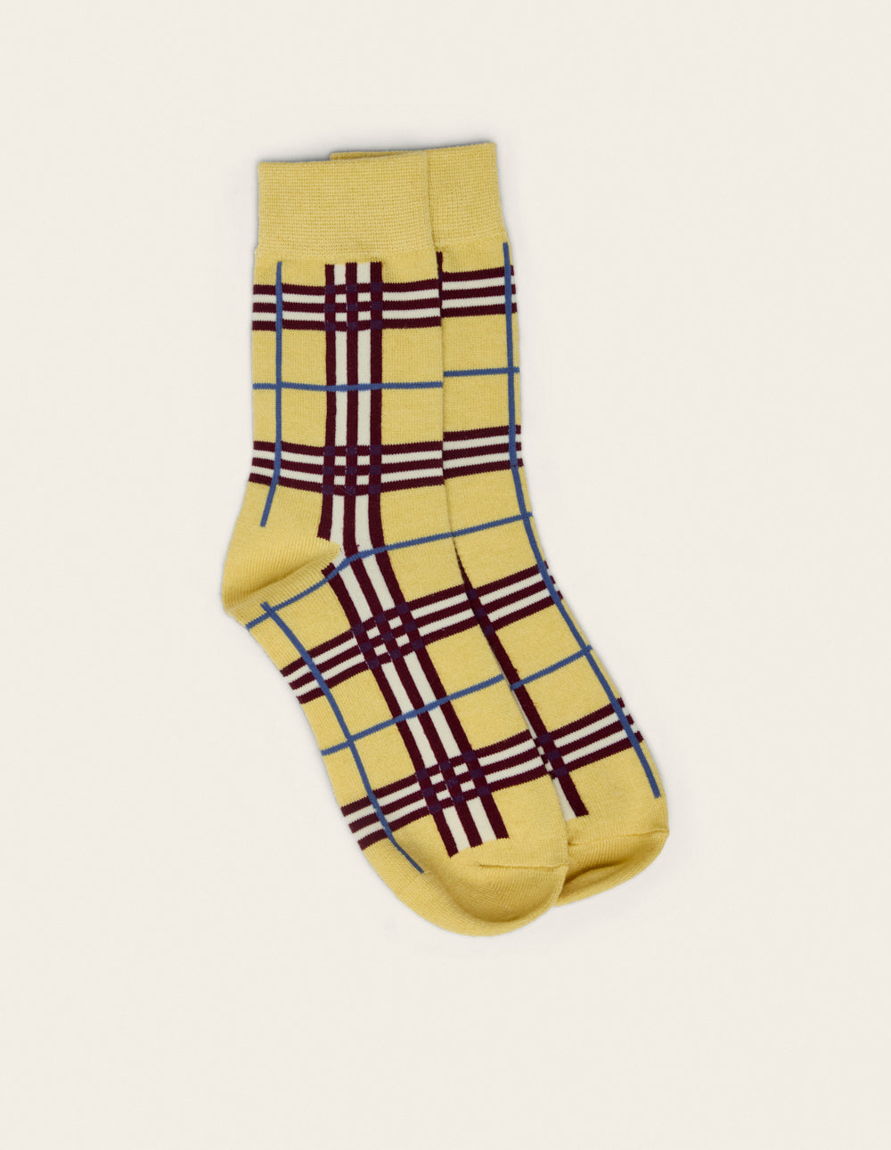 Paire de chaussettes - Tartan jaune