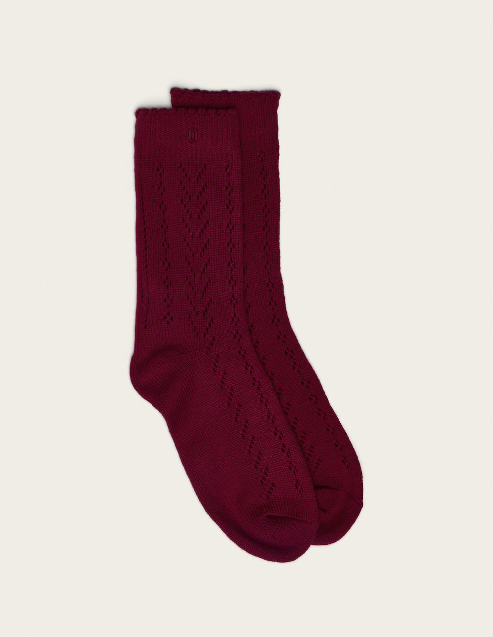 Paire de chaussettes - Ajourée bordeaux