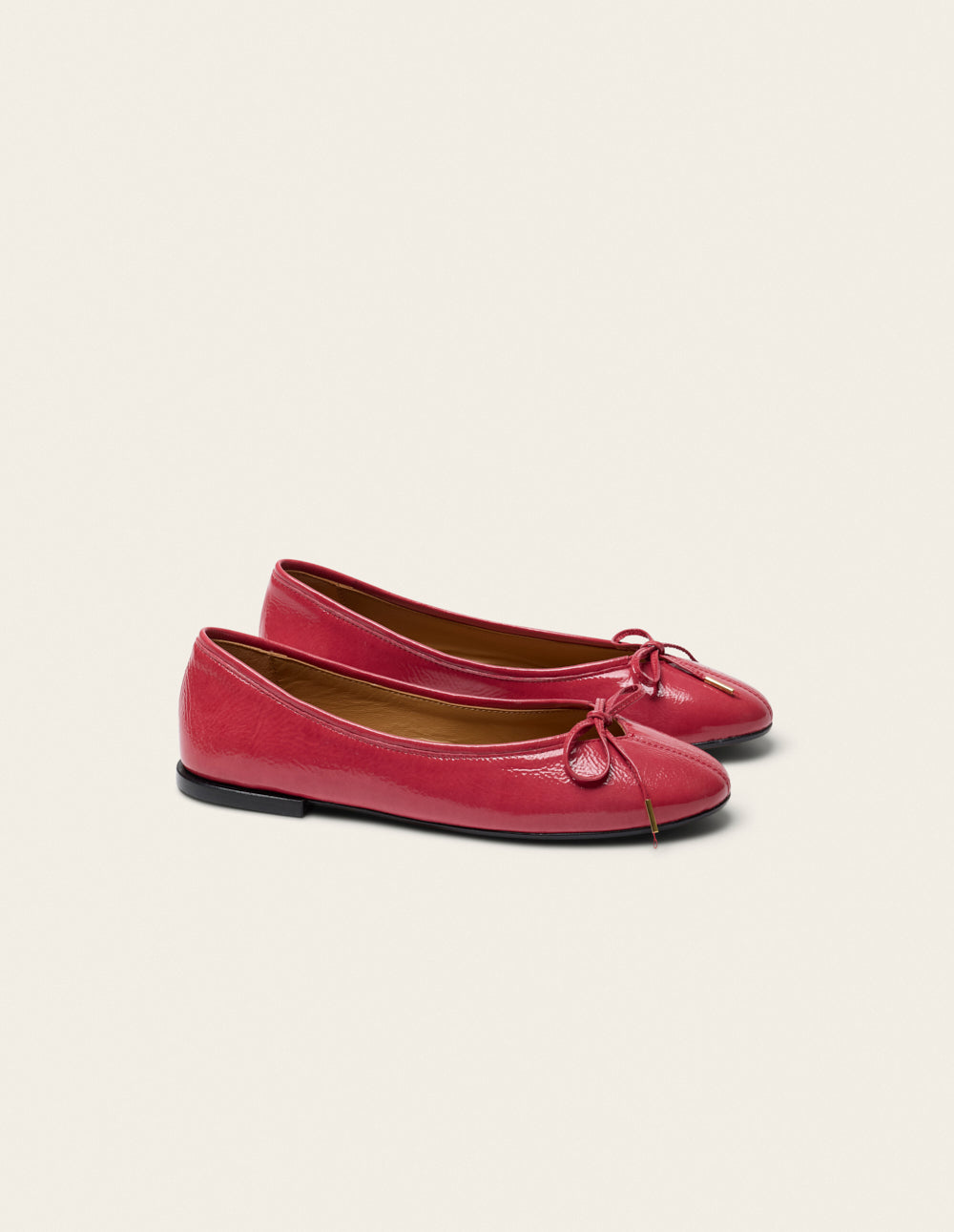 Palea ballet flats - Pink Patent Pleated Leather
