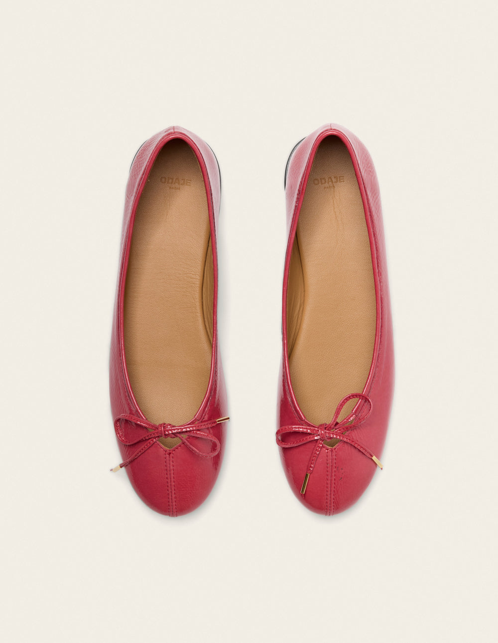 Palea ballet flats - Pink Patent Pleated Leather