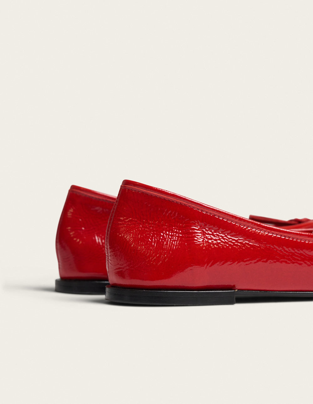 Palea ballet flats - Red Patent Pleated Leather
