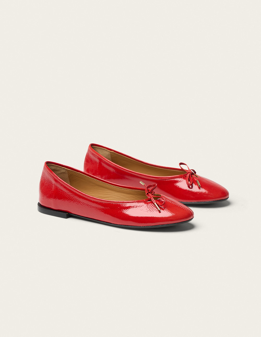 Palea ballet flats - Red Patent Pleated Leather