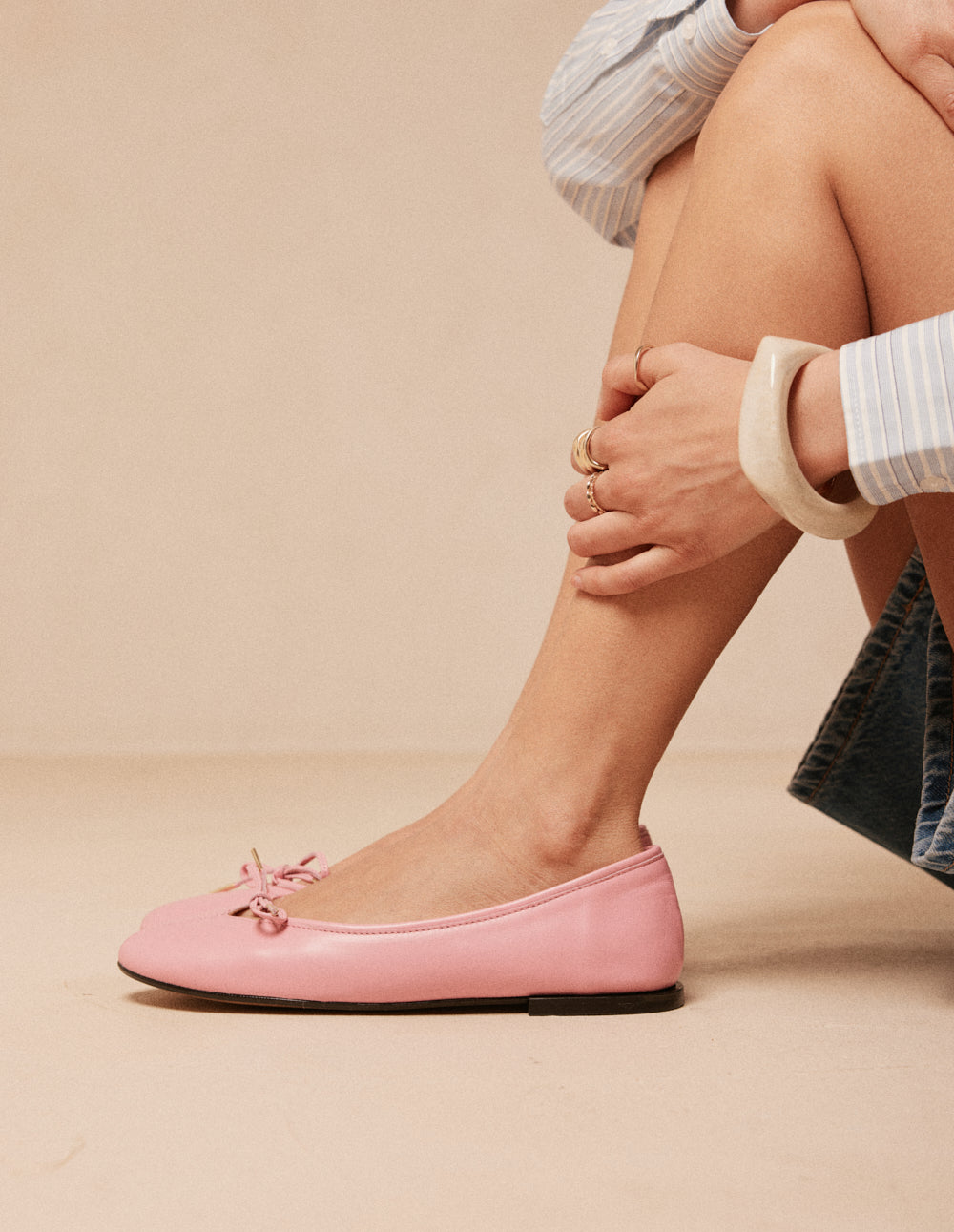 Ballerines Palea - Cuir rose
