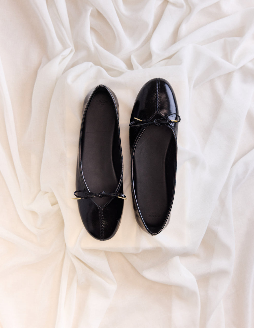 Ballerines Palea - Cuir plissé noir