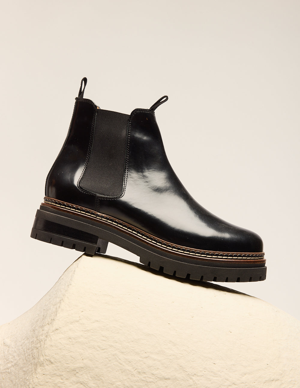 Ankle boots Pernille - Black box leather