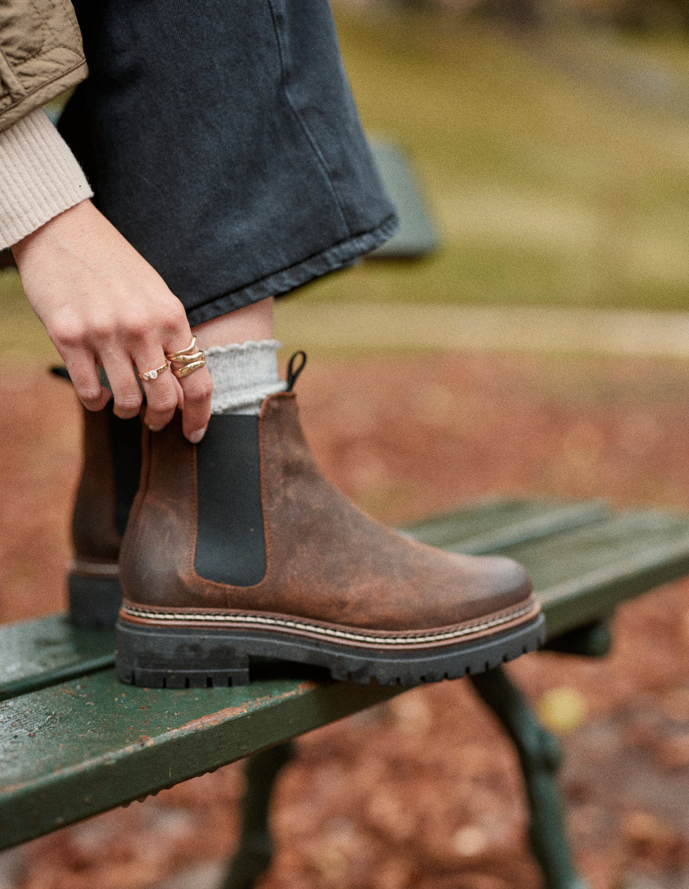Pernille ankle boots - Brown oiled suede