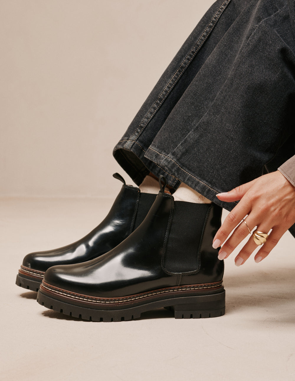 Pernille Ankle boots - Black box leather