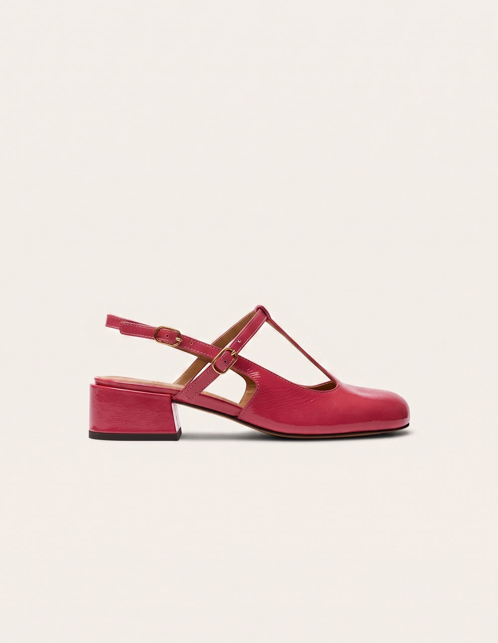Ryla pumps - Pink patent pleated leather