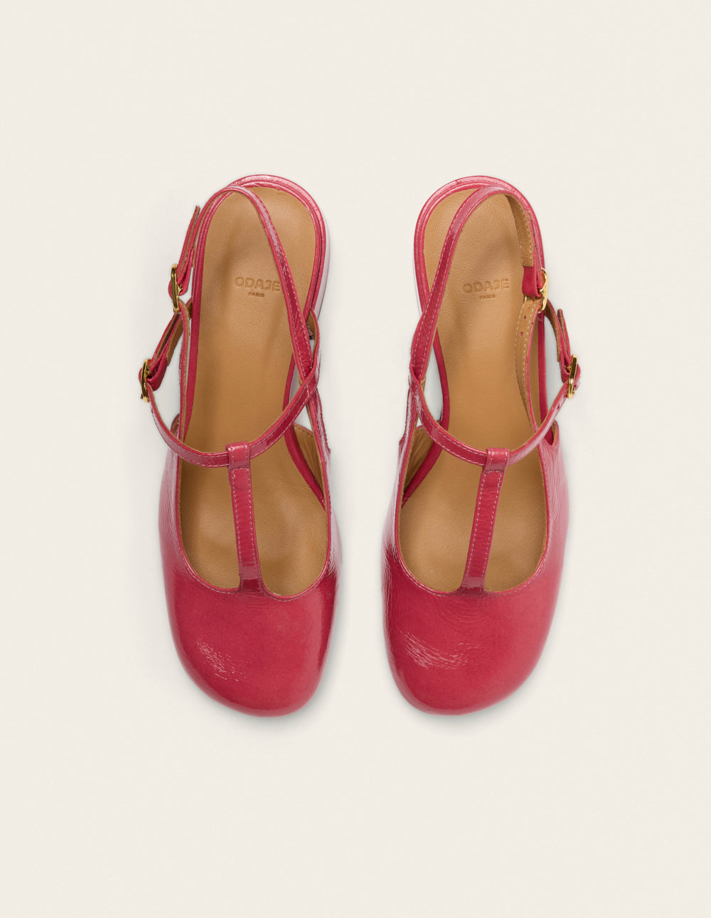 Ryla pumps - Pink patent pleated leather