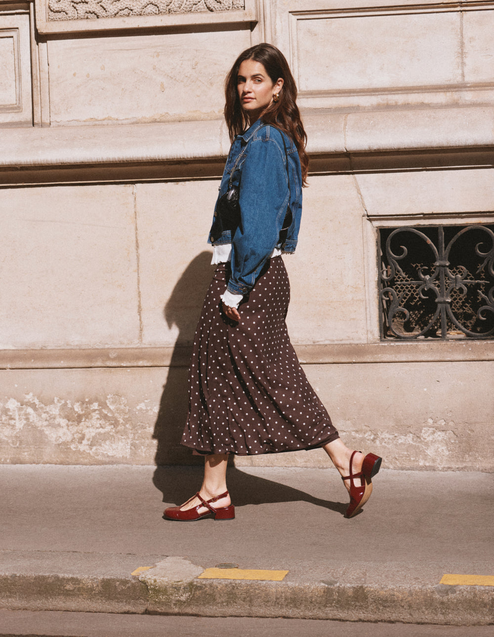 Escarpins Ryla - Cuir plissé verni bordeaux