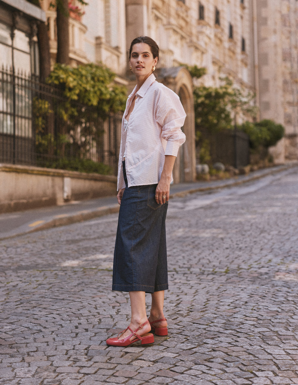 Ryla pumps - Pink patent pleated leather