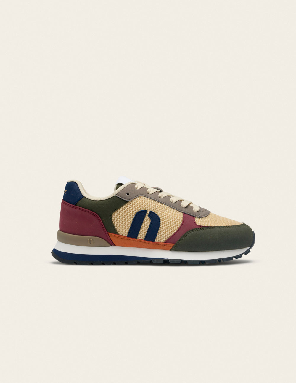 Adrien low-top trainers - Khaki ecru gray