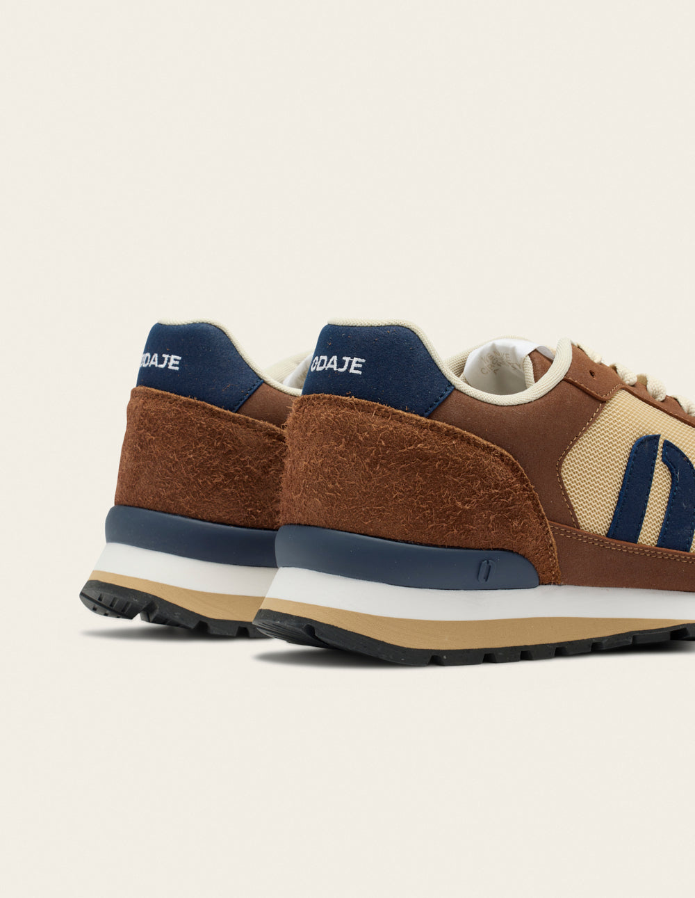 Adrien low-top trainers - Navy ecru brown