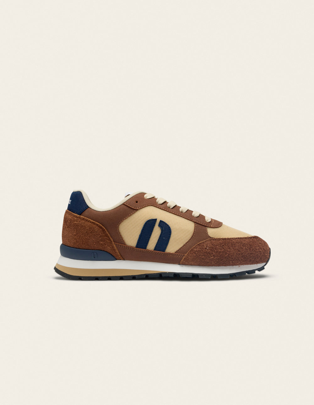 Adrien low-top trainers - Navy ecru brown