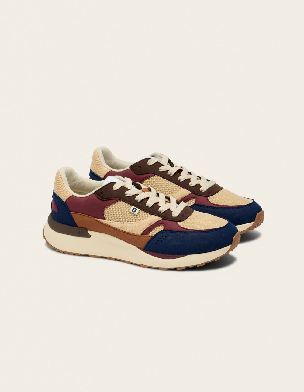 Anael low-top trainers - Burgundy ecru blue