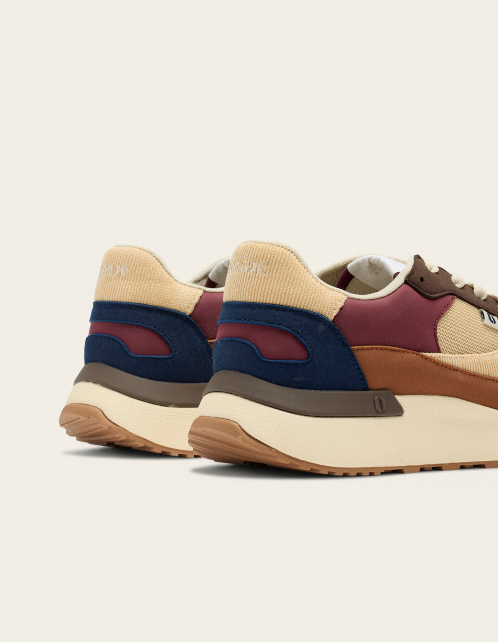 Anael low-top trainers - Burgundy ecru blue