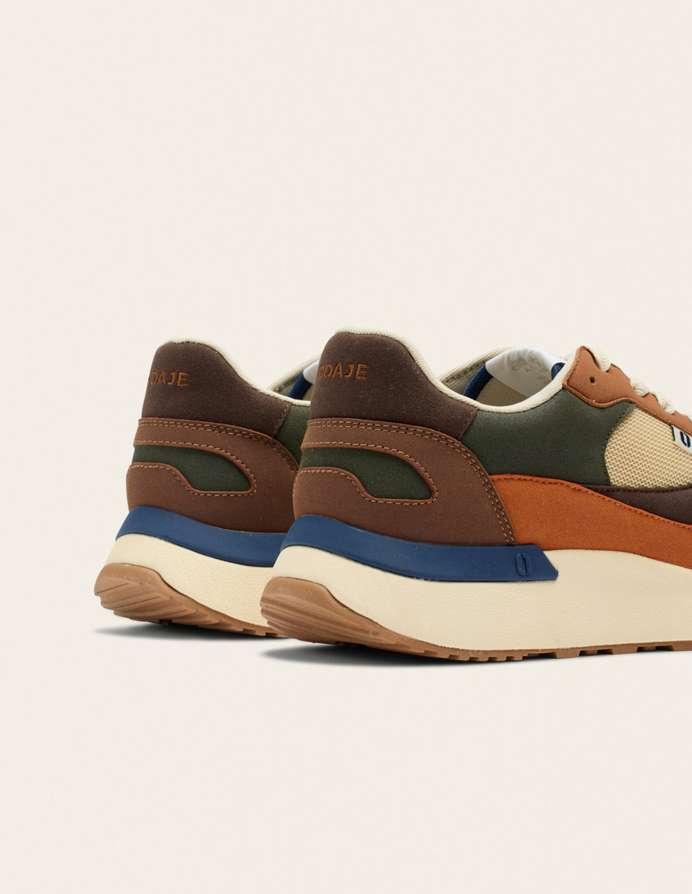 Anael low-top trainers - Khaki brown ecru