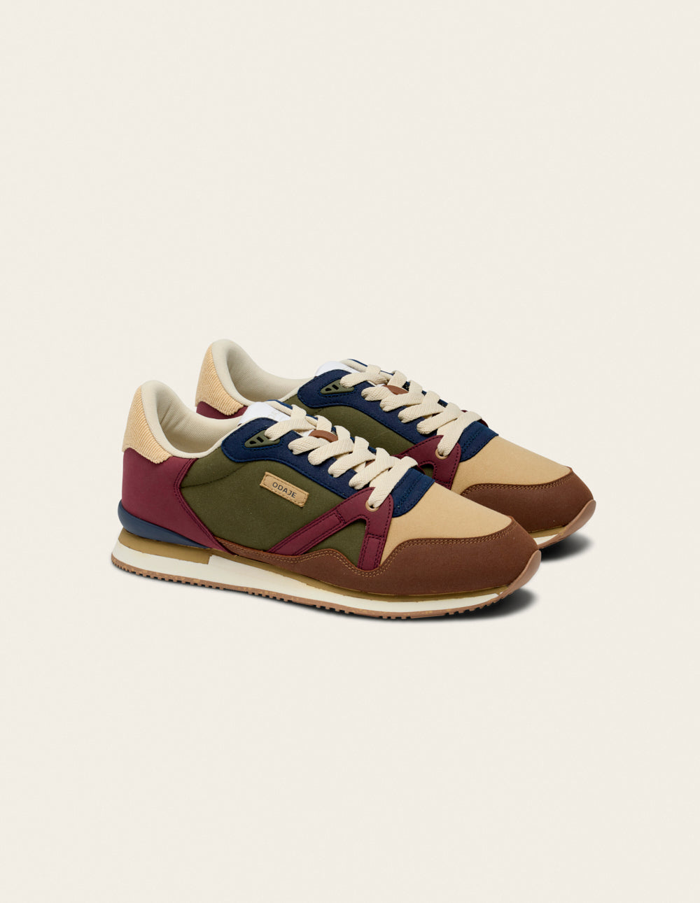 André low trainers - Navy taupe brown