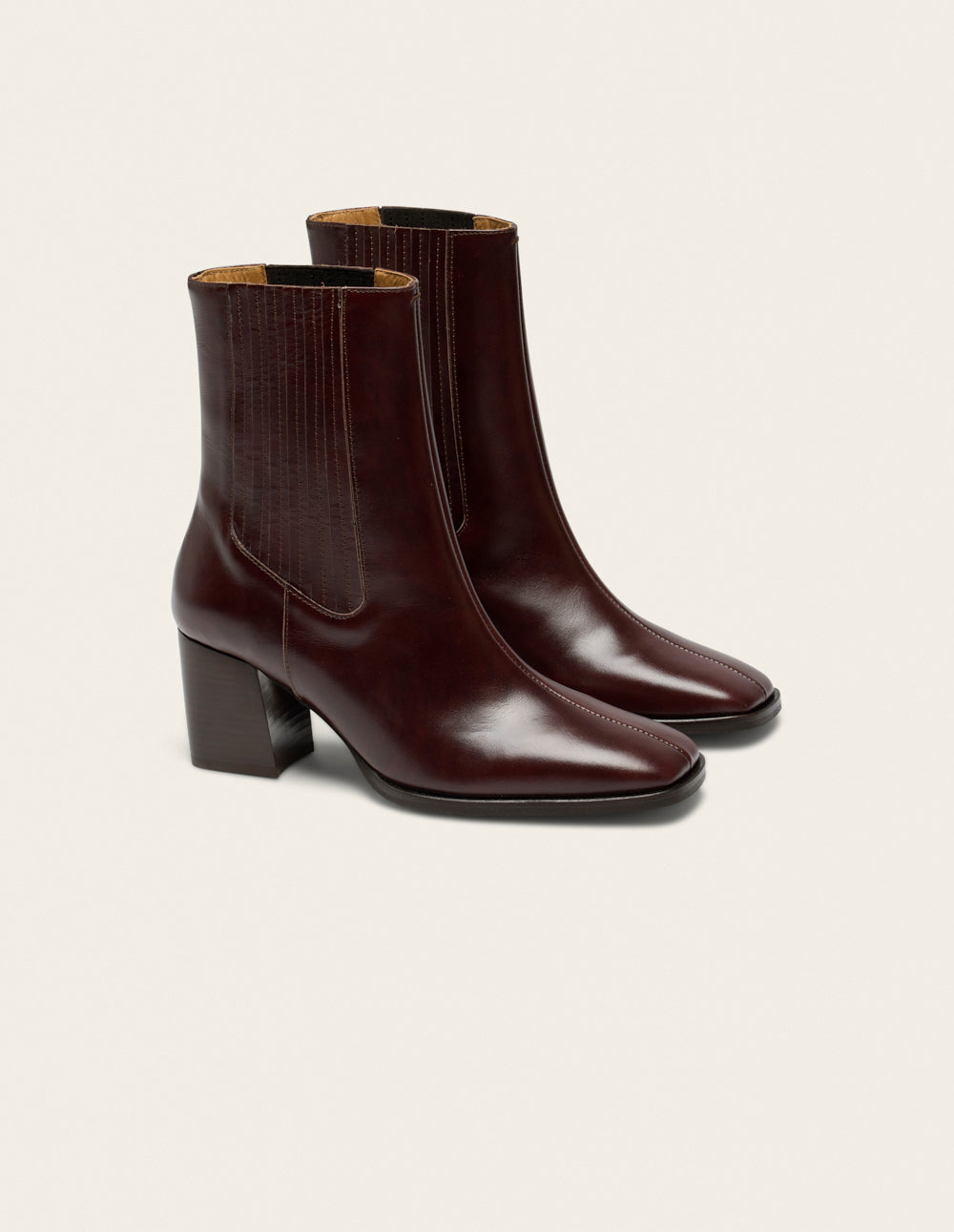 Bottines à talons Divo - Cuir marron