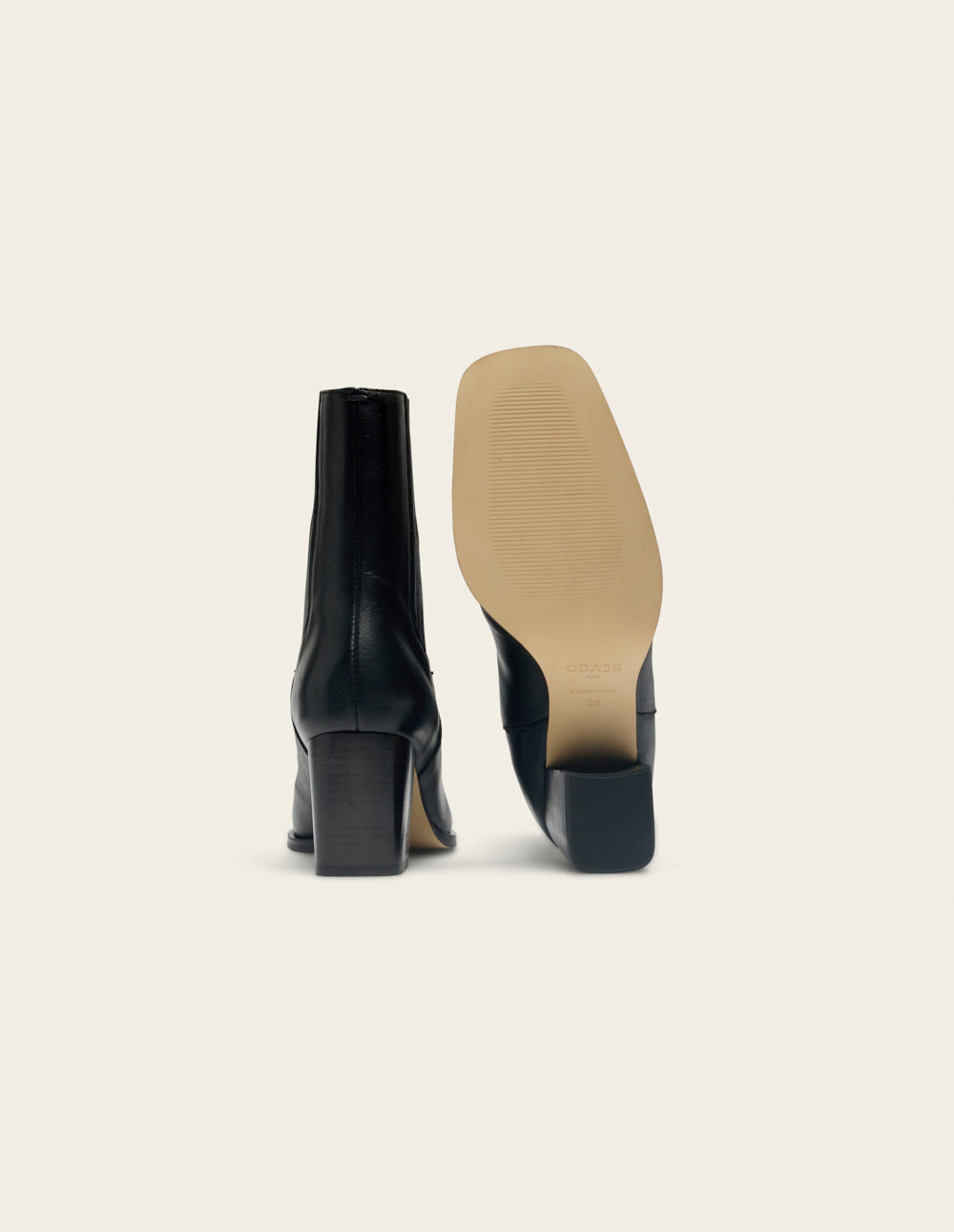 Bottines à talons Divo - Cuir noir