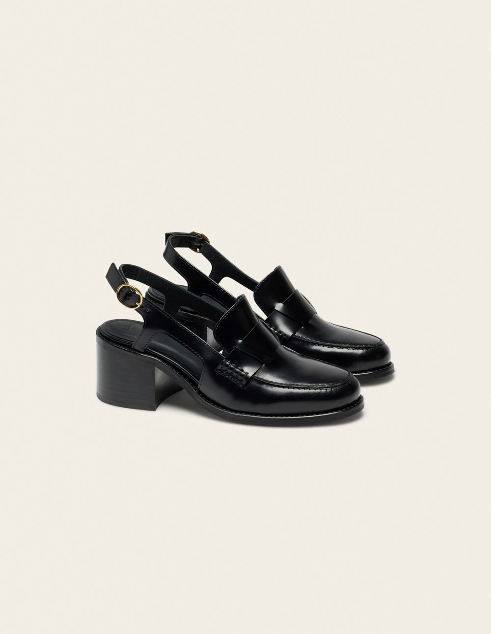 Escarpins Elyra - Cuir box noir