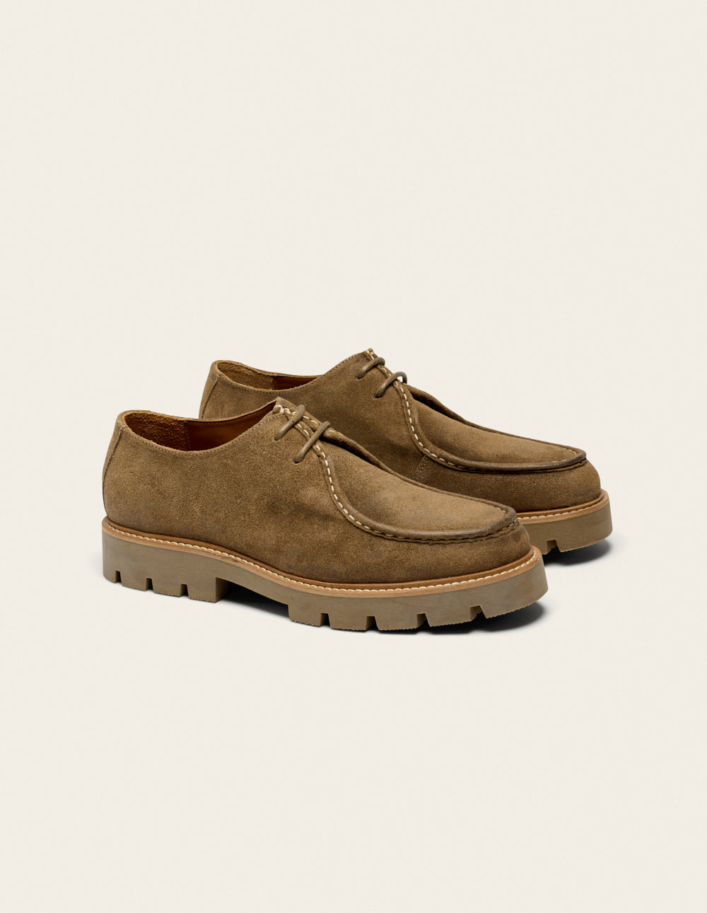 Derbies Gontran - Suède huilé taupe