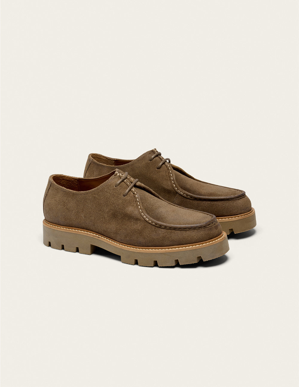 Derbies Gontran - Suède huilé taupe