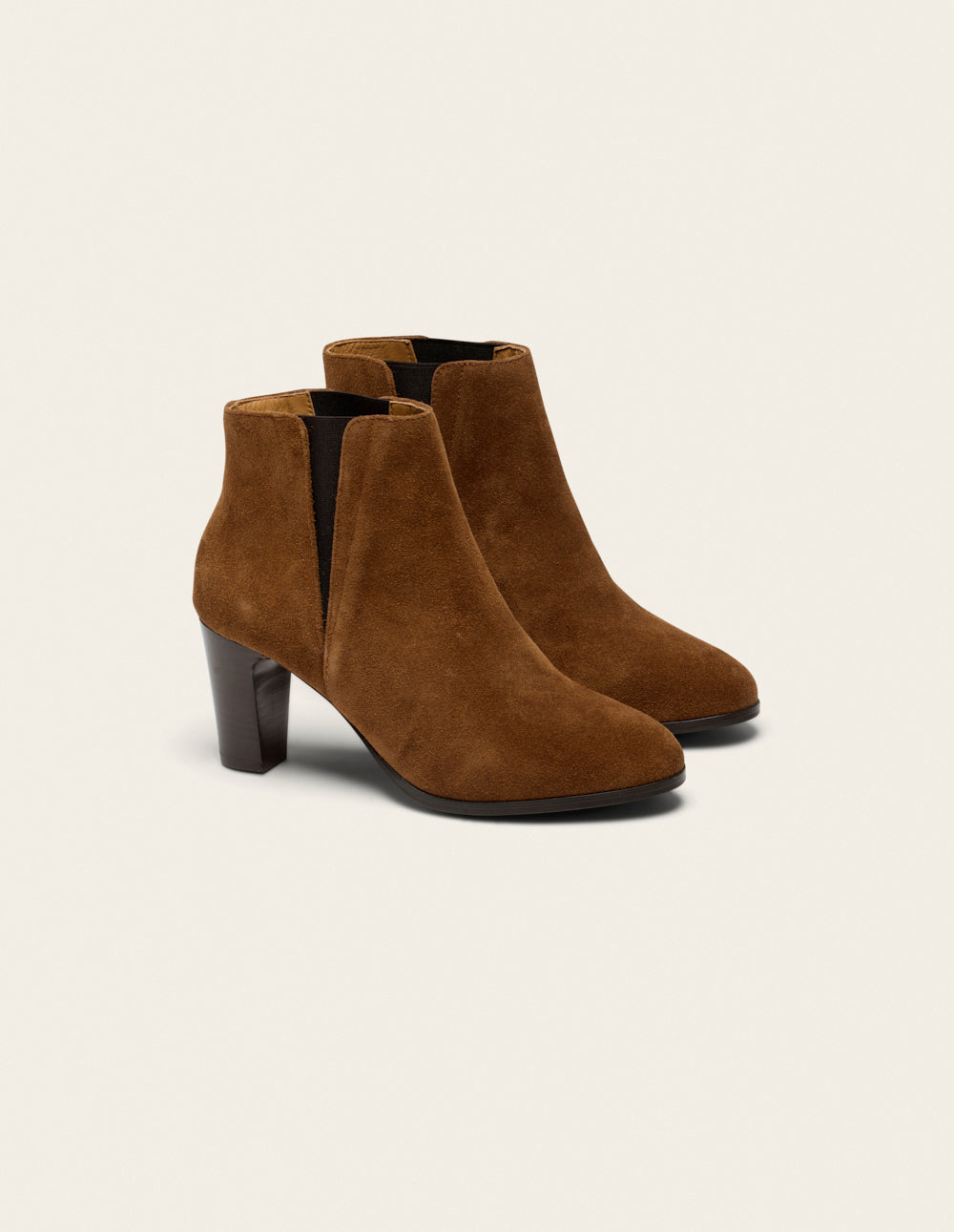 Bottines à talons Jeanne H - Suède marron