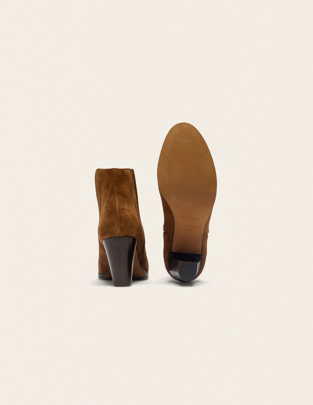 Bottines à talons Jeanne H - Suède marron