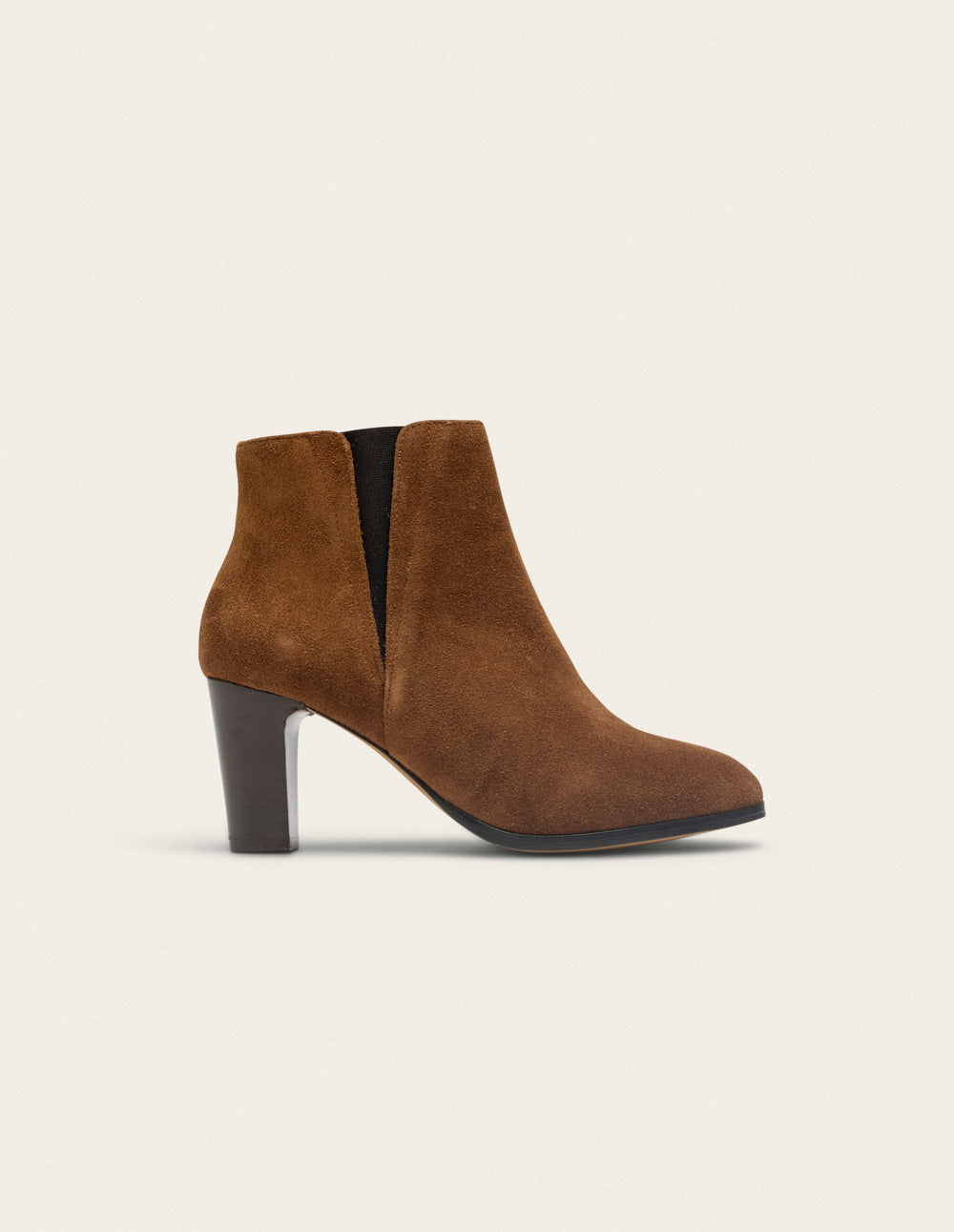 Bottines à talons Jeanne H - Suède marron
