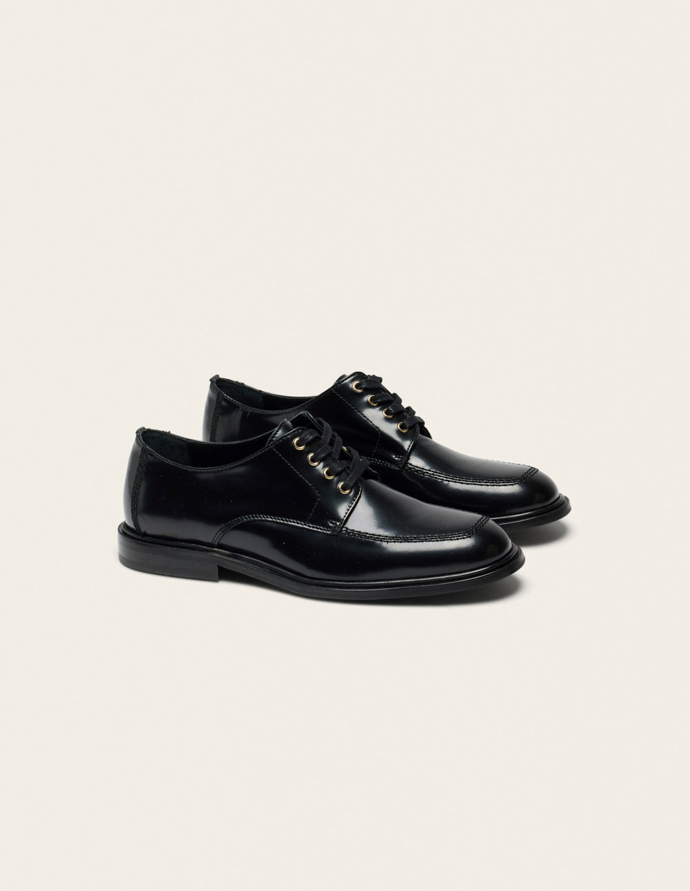 Derbies Luvi - Cuir box noir
