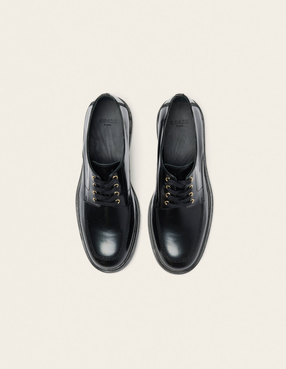 Derbies Luvi - Cuir box noir