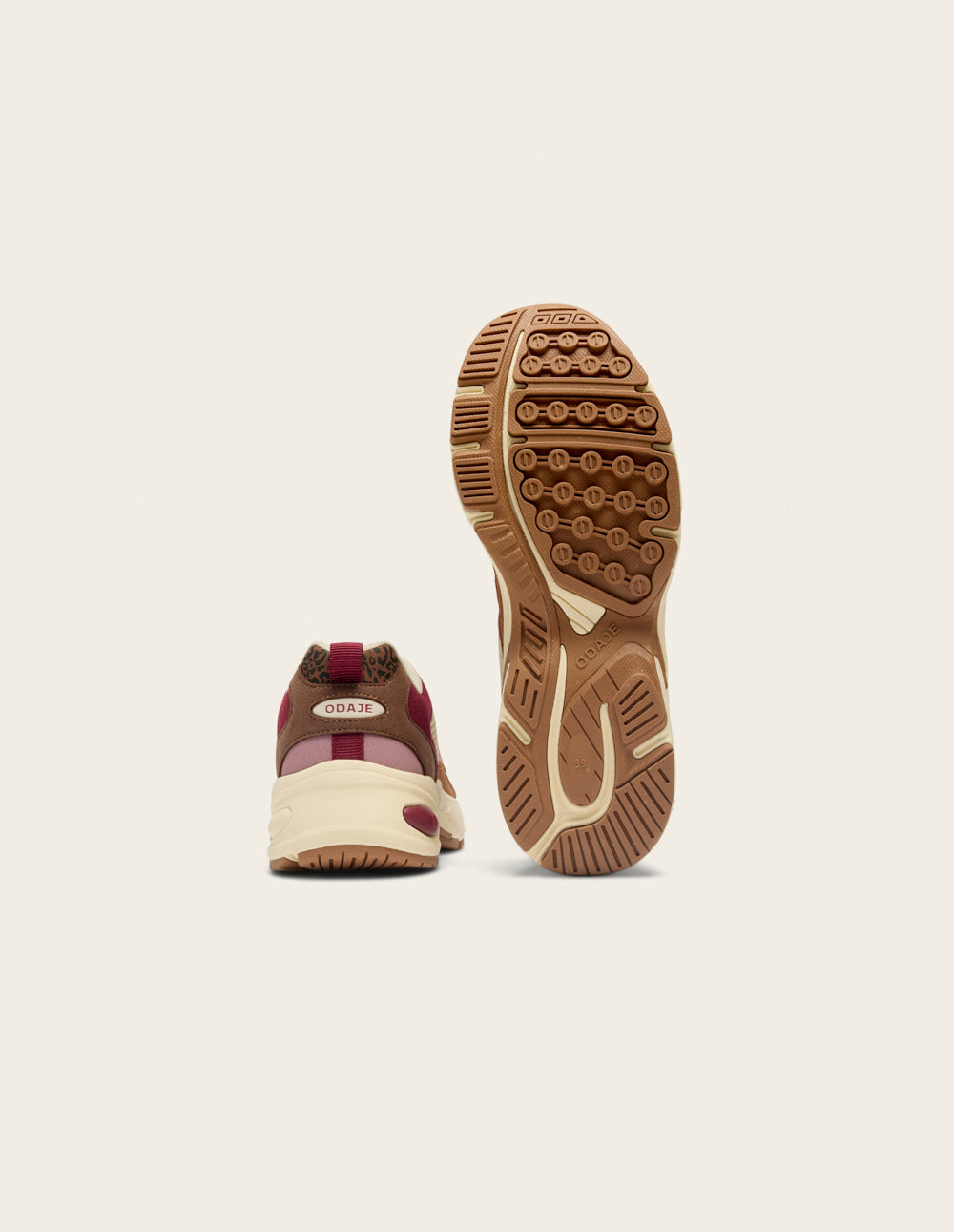 Baskets basses Maé - Bordeaux beige rose