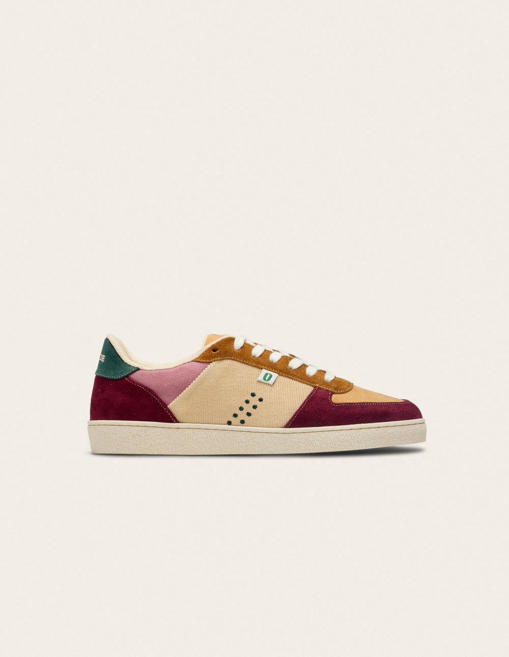Baskets basses Marie - Bordeaux beige moutarde