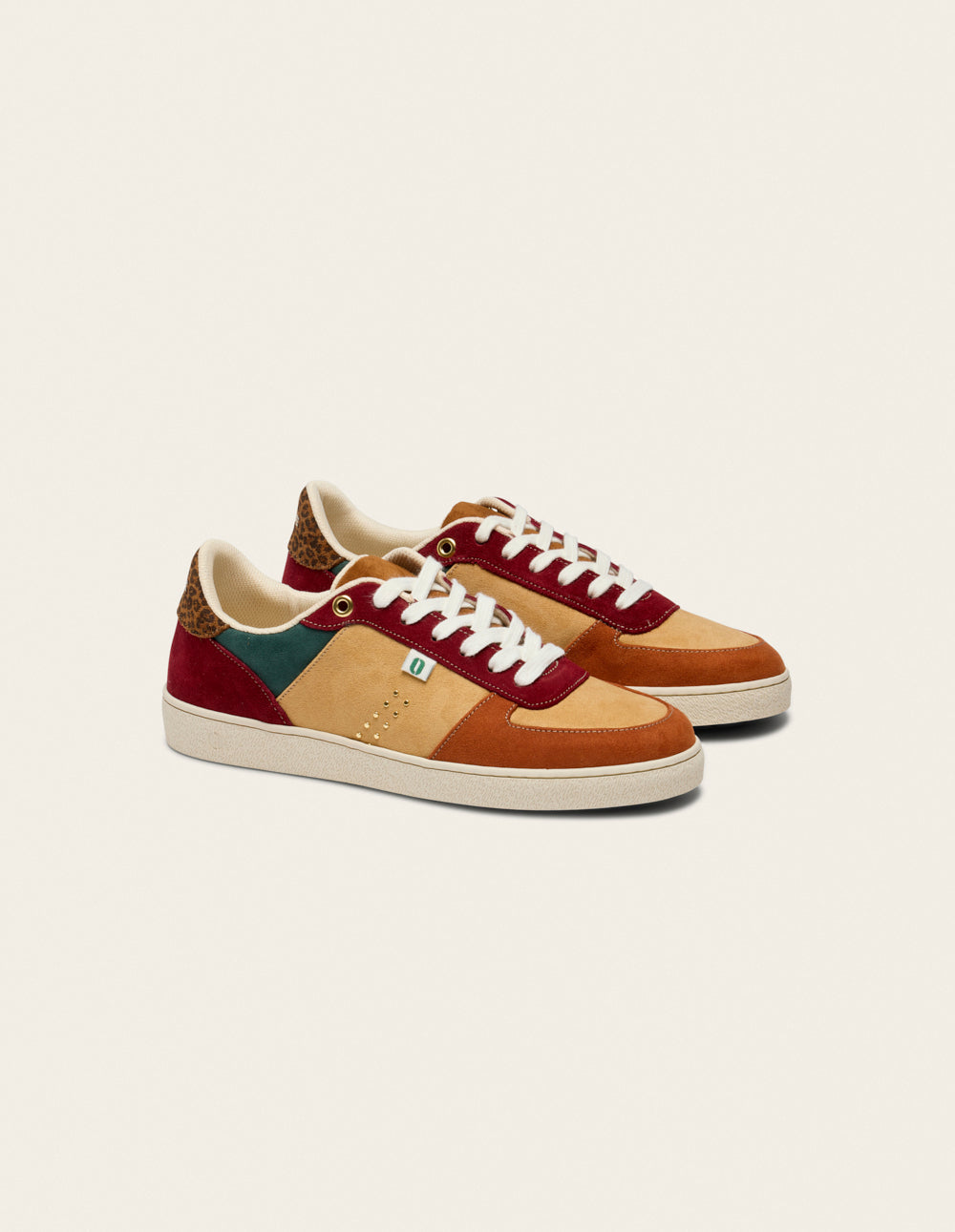Baskets basses Marie - Brique beige bordeaux