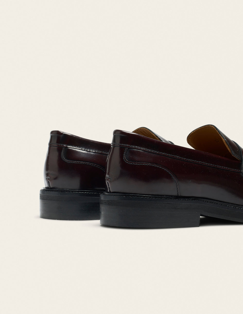 Mocassins Marjorie - Cuir box bordeaux