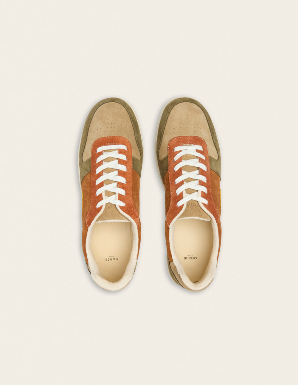 Matthieu low-top trainers - Khaki brick beige