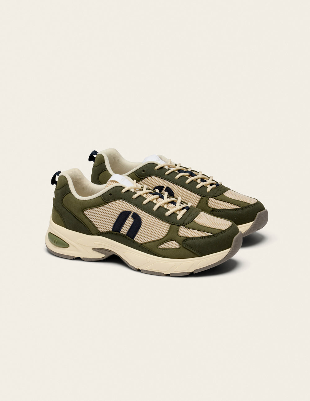 Max low-top trainers - Khaki ecru
