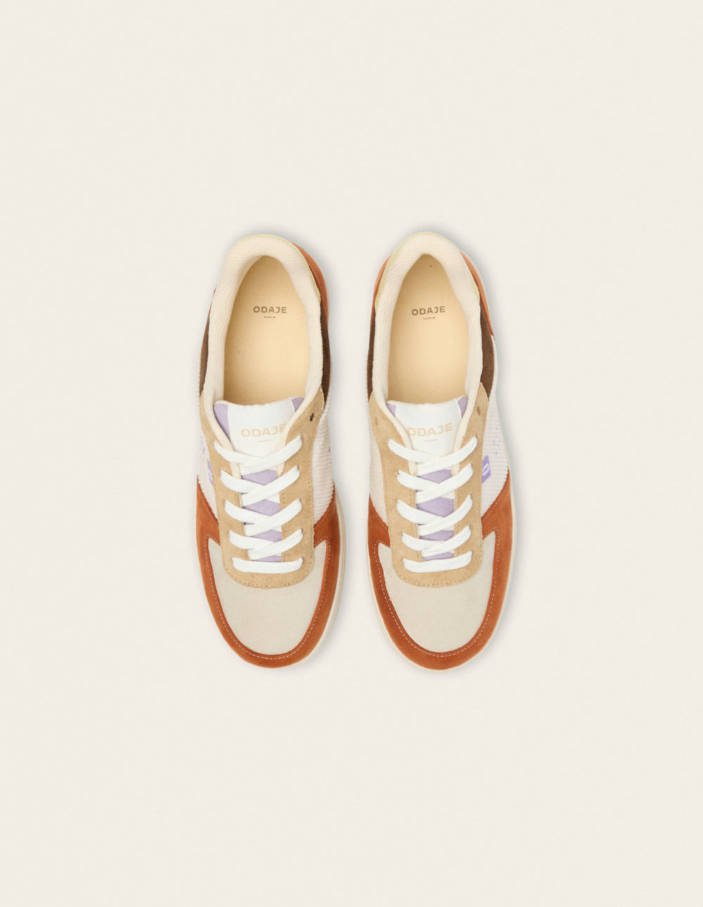 Baskets basses Maxence F - Brique écru beige
