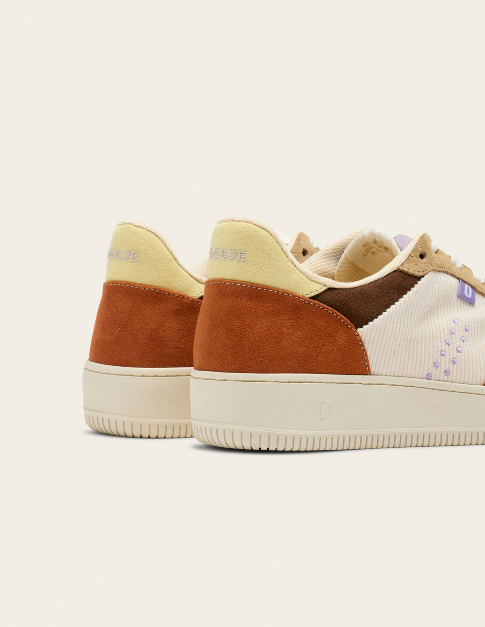 Baskets basses Maxence F - Brique écru beige