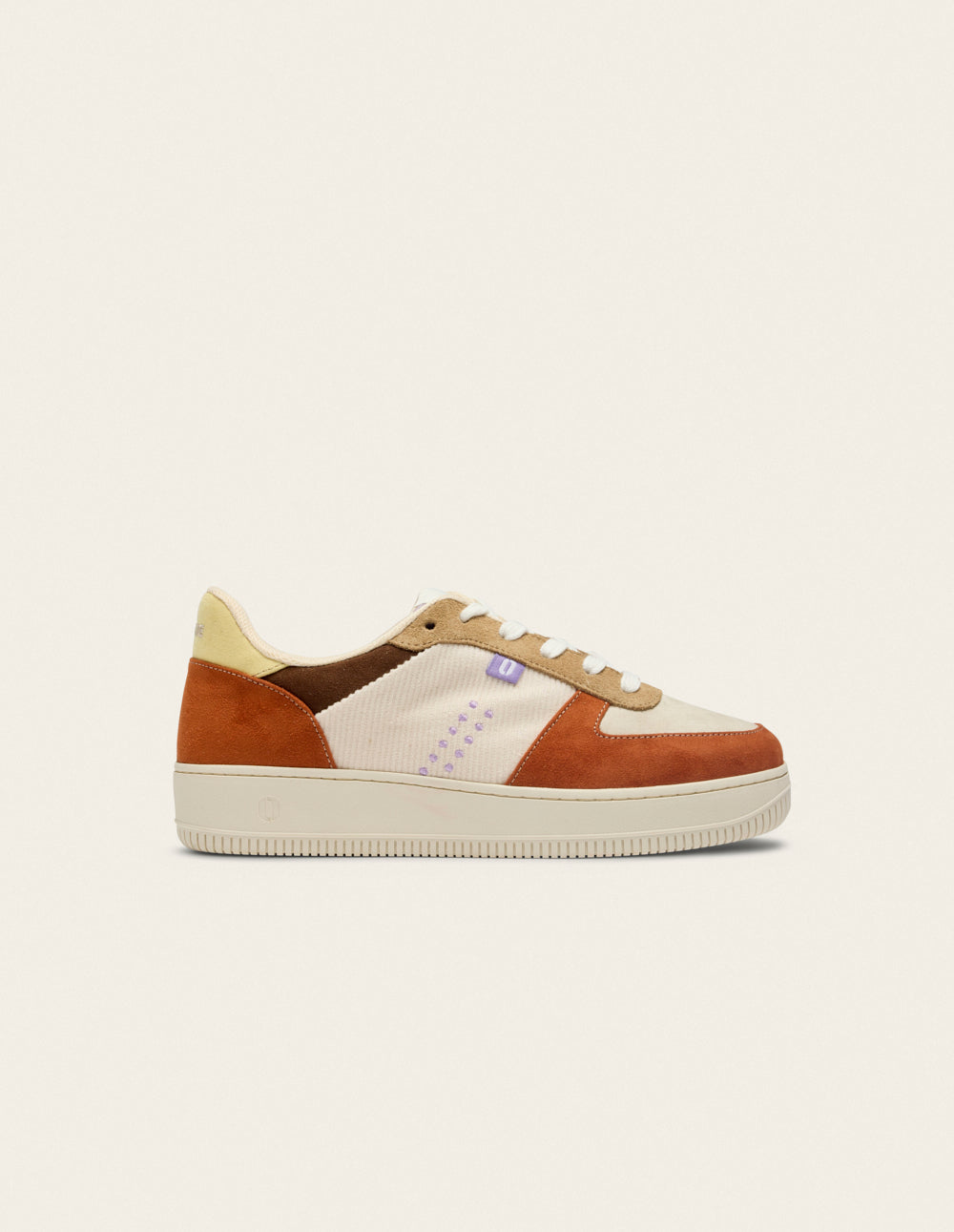 Baskets basses Maxence F - Brique écru beige