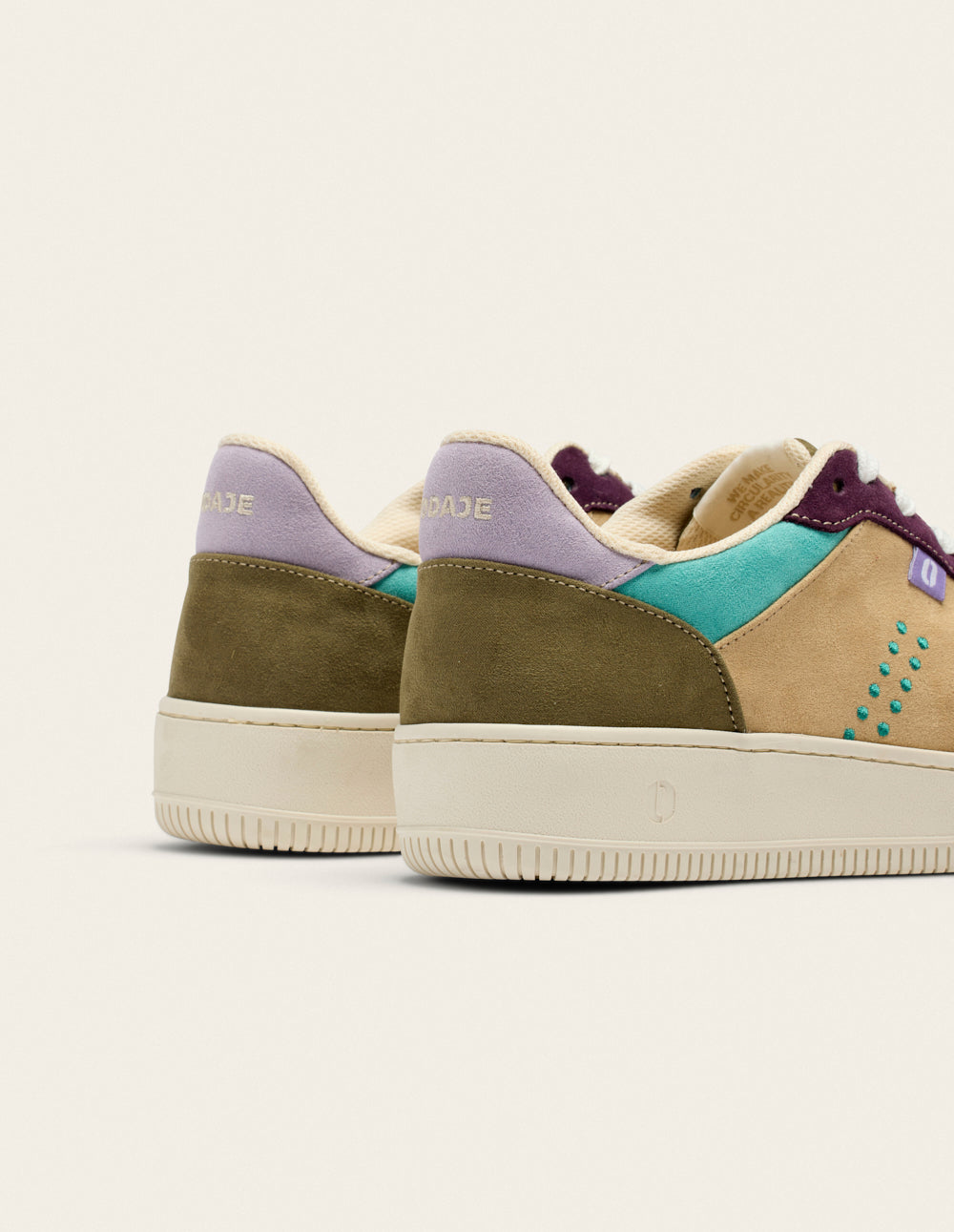 Maxence F low-top trainers - Brown, beige, plum