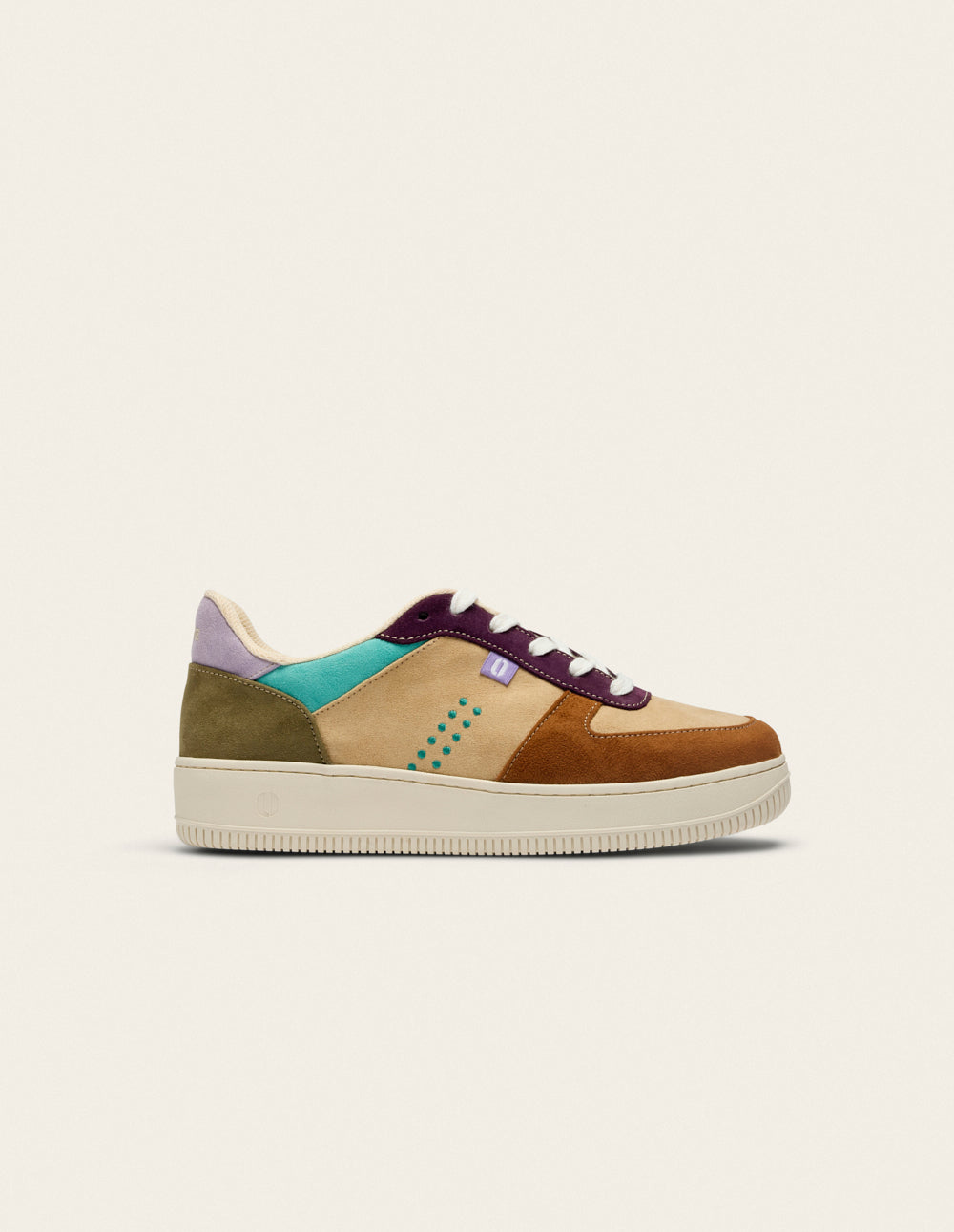 Maxence F low-top trainers - Brown, beige, plum
