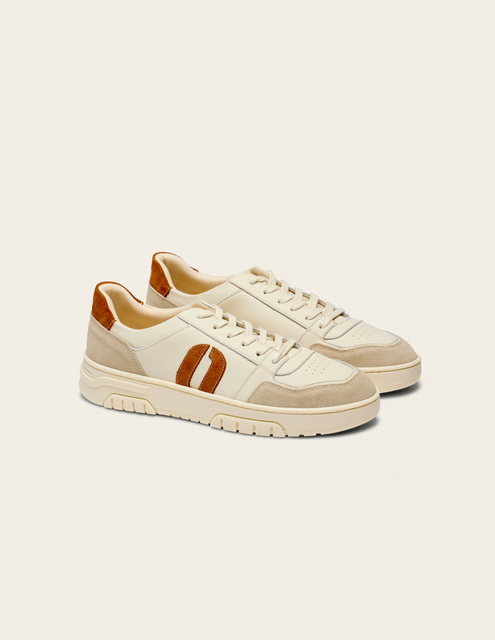 Nino low-top trainers - Ecru brown