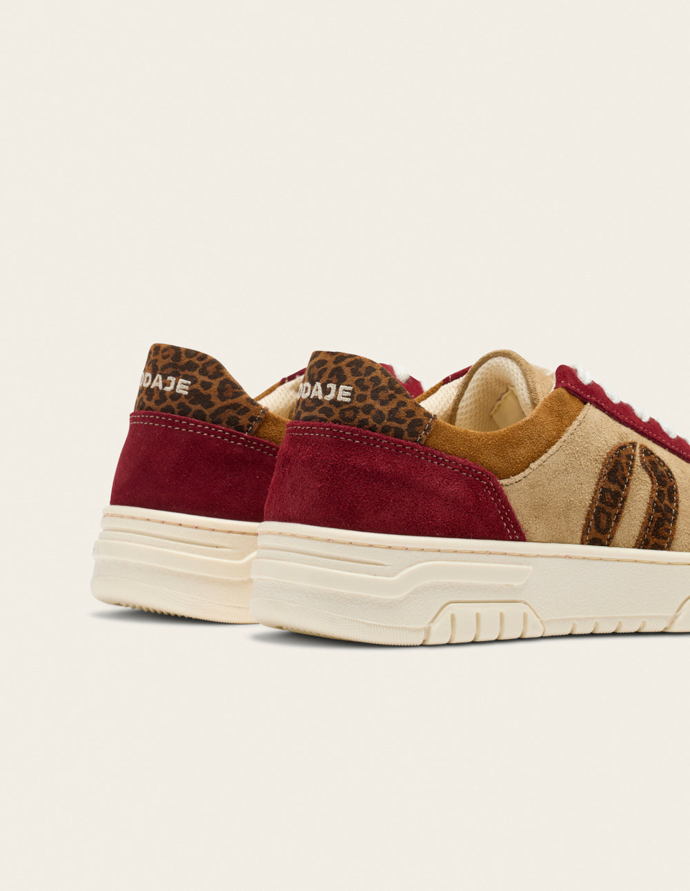 Baskets basses Nora - Bordeaux camel beige