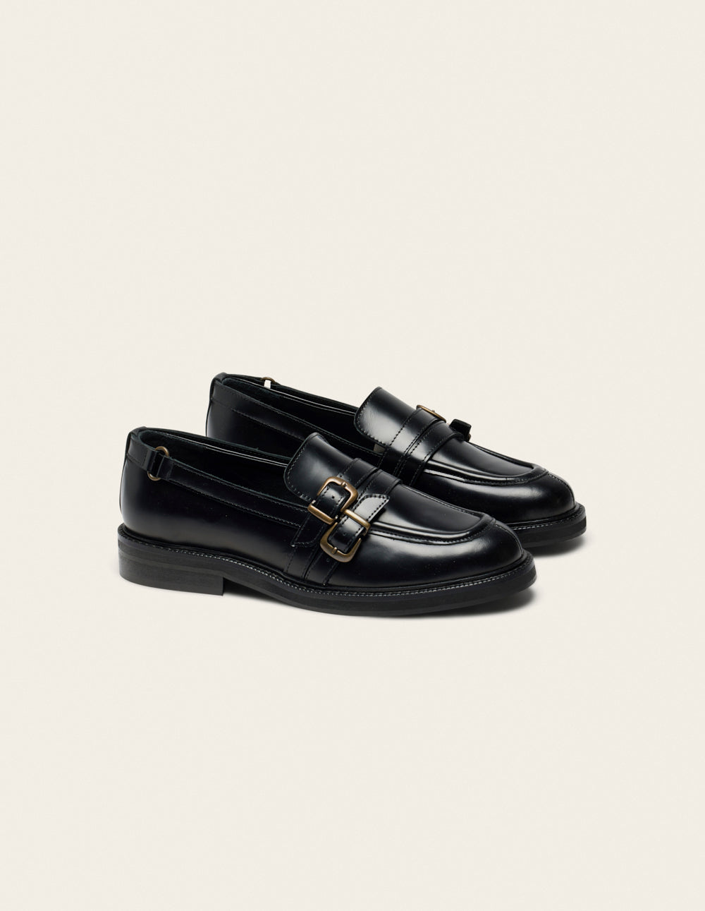 Mocassins Olyme - Cuir box noir