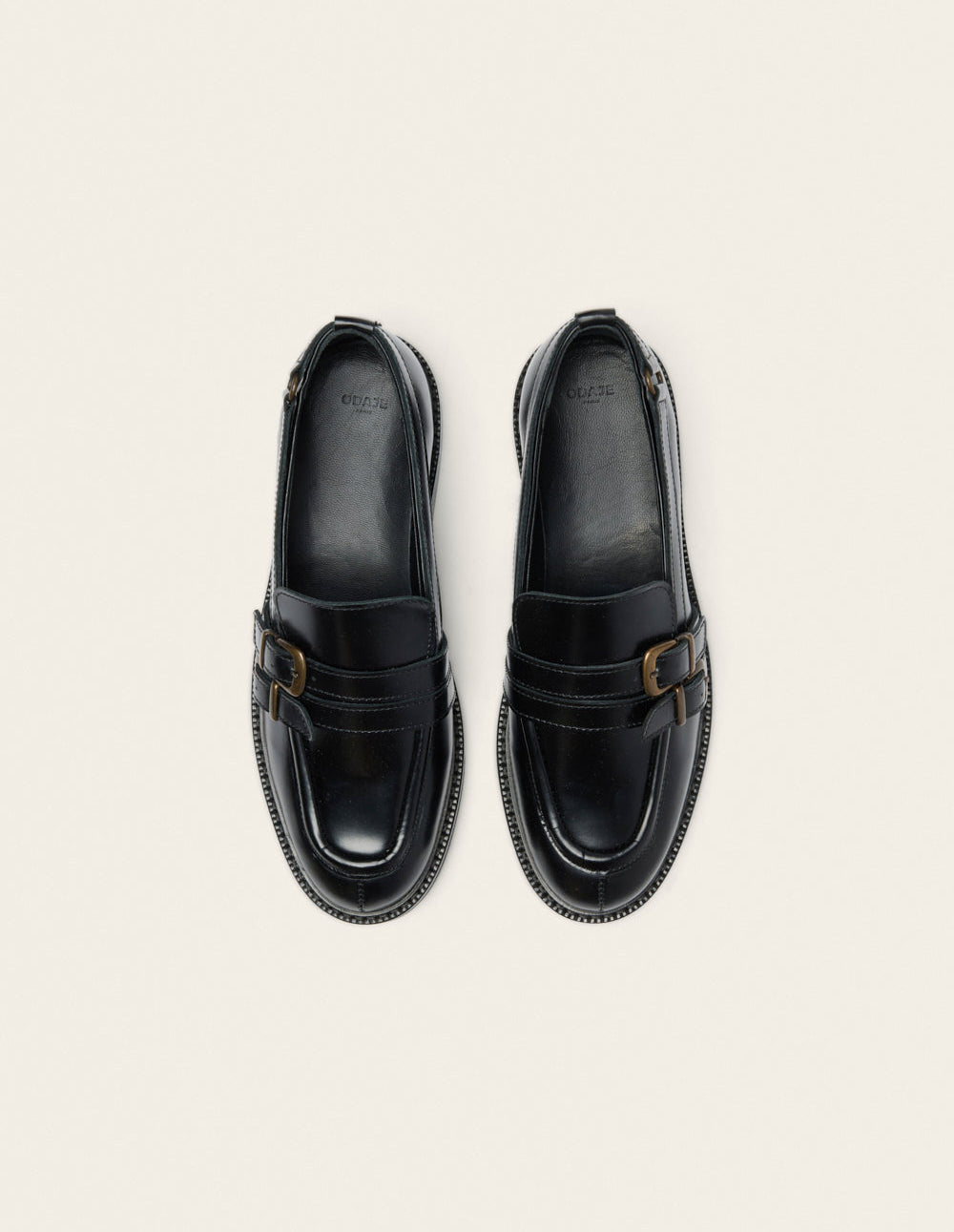 Mocassins Olyme - Cuir box noir