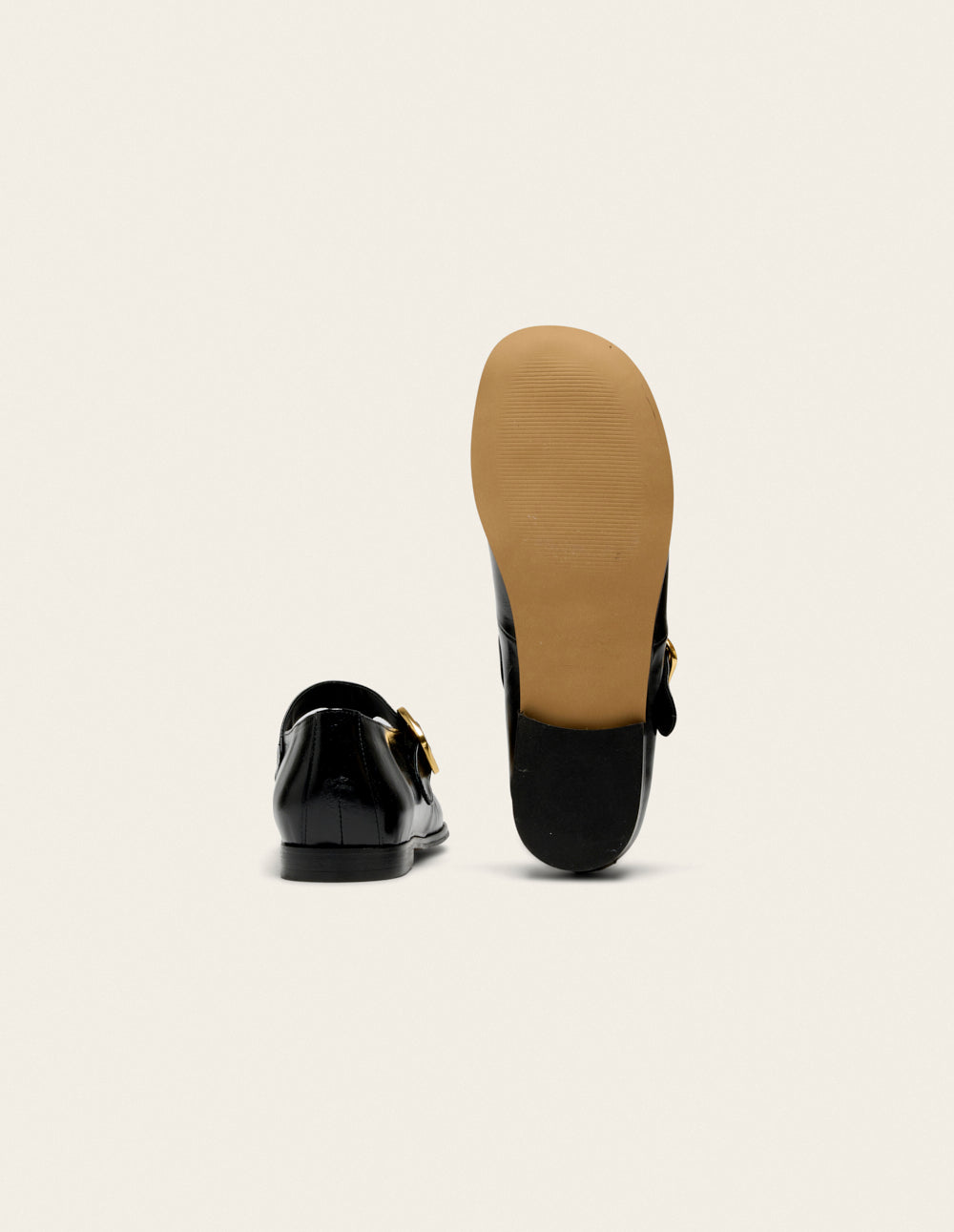 Ballerines Opal - Cuir plissé noir