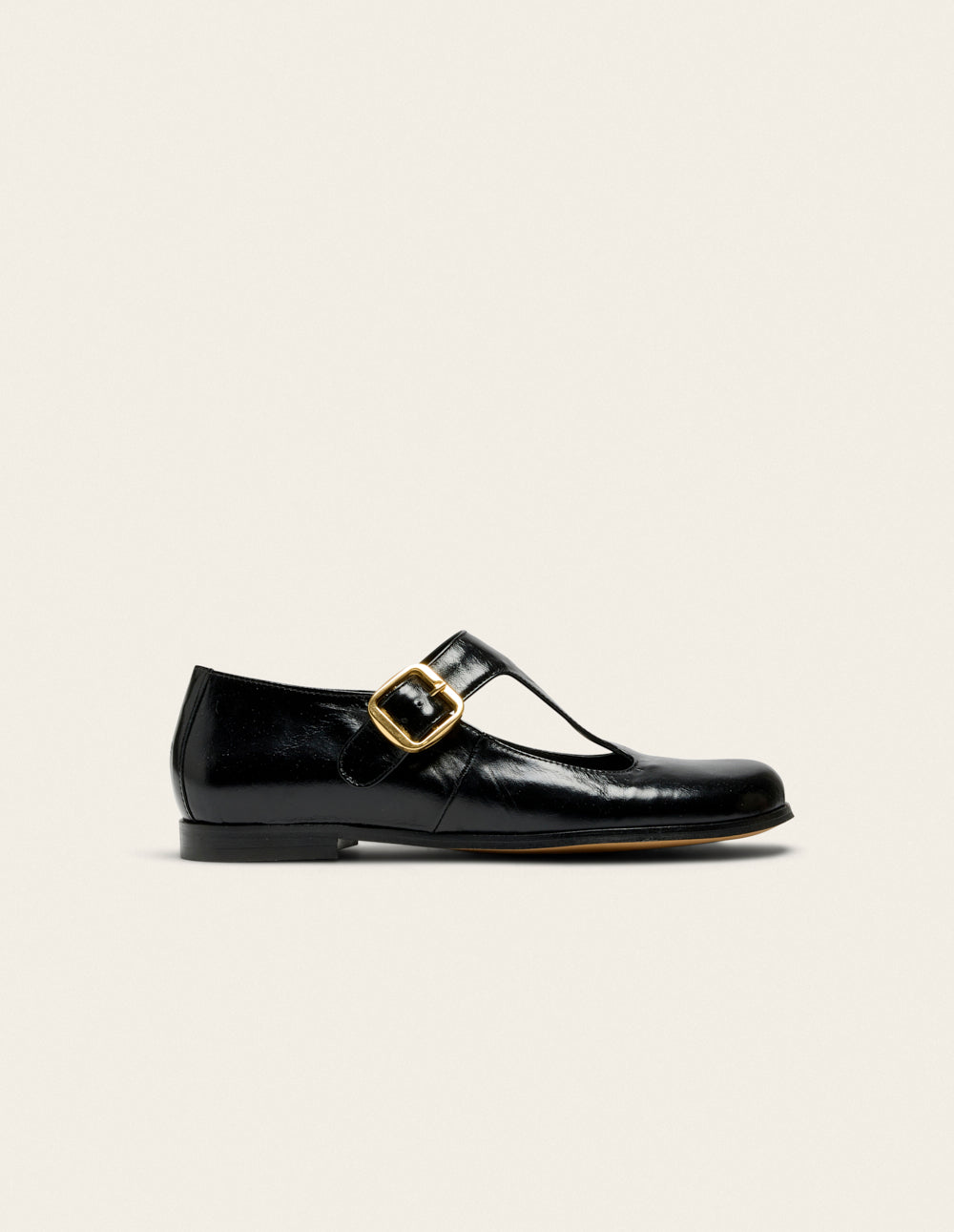 Ballerines Opal - Cuir plissé noir