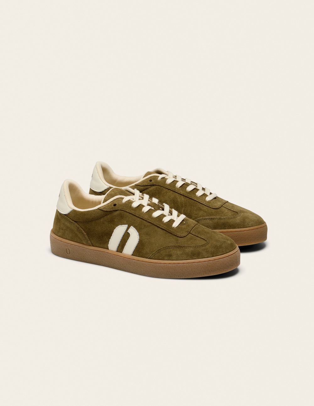 Pablo low-top trainers - Ecru khaki